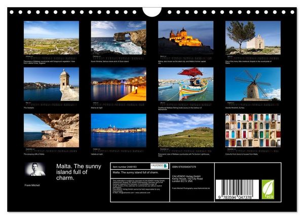 Produktbild: Malta. The sunny island full of charm. (Wall Calendar 2027 DIN A4 landscape), CALVENDO 12 Month Wall Calendar