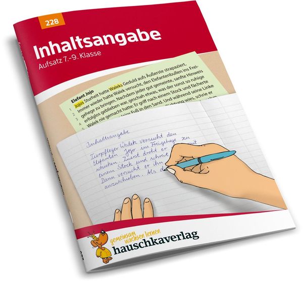 Produktbild: Inhaltsangabe. Aufsatz 7.-9. Klasse, A5-Heft