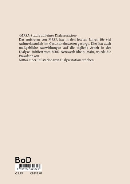 Produktbild: MRSA-Screening auf einer Dialysestation