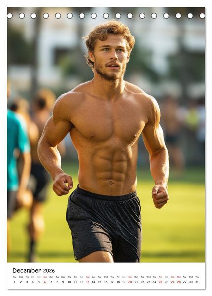 Produktbild: Football Fever - Sexy on the Pitch (Desk Calendar 2026 DIN A5 portrait), CALVENDO 12 Month DeskCalendar