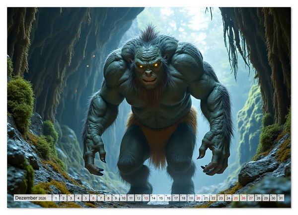 Produktbild: Trolle - Skandinaviens geheime Herrscher (Wandkalender 2026 DIN A4 quer), CALVENDO Monatskalender