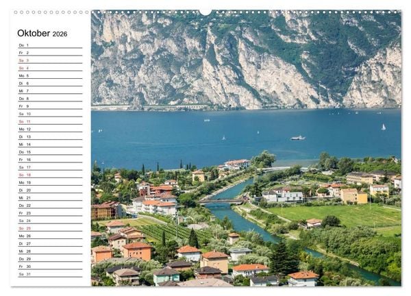 Produktbild: WUNDERBARER GARDASEE Riva del Garda und Torbole (hochwertiger Premium Wandkalender 2026 DIN A2 quer), Kunstdruck in Hochglanz