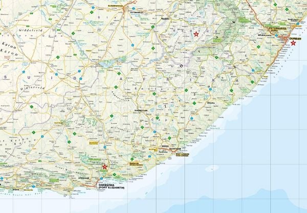 Produktbild: MARCO POLO Reisekarte Südafrika, Namibia, Botswana 1:2,4 Mio.