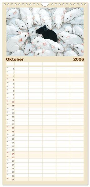 Produktbild: Familienplaner 2026 - Hervorstechen ist Trumpf mit 5 Spalten (Wandkalender, 21 x 45 cm) CALVENDO