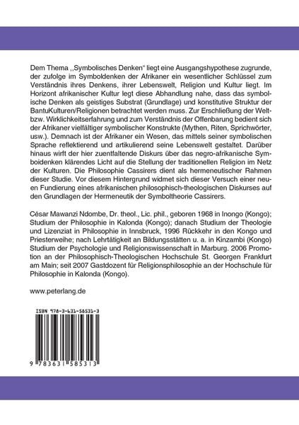Produktbild: Das symbolische Denken als Schl&uuml;ssel zum Verst&auml;ndnis der negro-afrikanischen (Bantu-)Weltanschauung