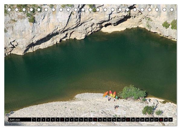 Produktbild: Ard&egrave;che, Grand Canyon Europas (Tischkalender 2026 DIN A5 quer), CALVENDO Monatskalender