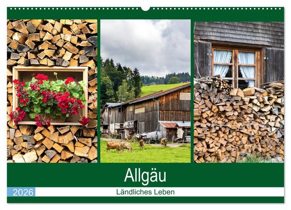 Produktbild: Allg&auml;u - Landliches Leben (Wandkalender 2026 DIN A2 quer), CALVENDO Monatskalender
