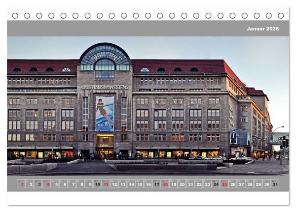 Produktbild: Berlin Fassade (Tischkalender 2026 DIN A5 quer), CALVENDO Monatskalender