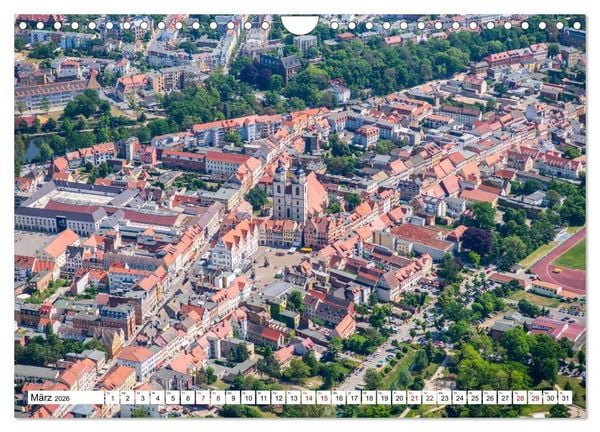 Produktbild: Lutherstadt Wittenberg - Stadt der Reformation aus der Vogelperspektive (Wandkalender 2026 DIN A4 quer), CALVENDO Monatskalender