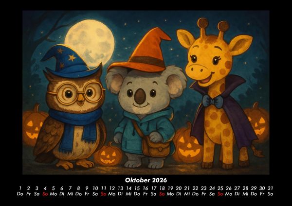 Produktbild: Ollie, Kiki & Nala - Fest der Freundschaft 2026 Fotokalender DIN A3