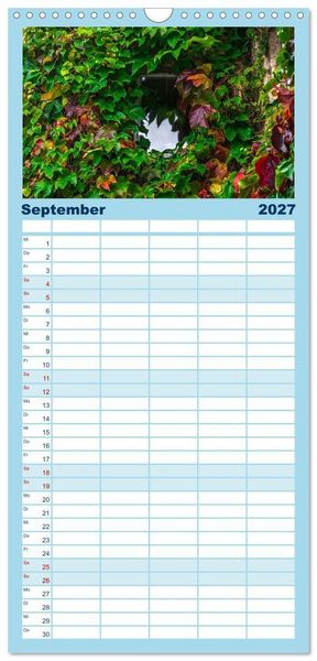 Produktbild: Familienplaner 2027 - Rundreise: Dorset in sieben Tagen mit 5 Spalten (Wandkalender, 21 x 45 cm) CALVENDO