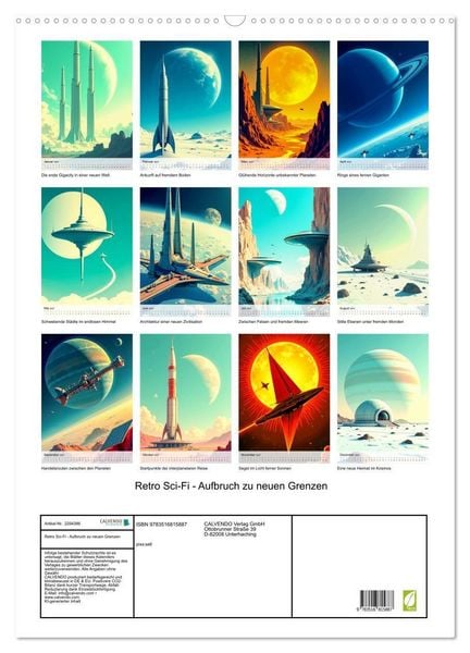 Produktbild: Retro Sci-Fi - Aufbruch zu neuen Grenzen (Wandkalender 2027 DIN A2 hoch), CALVENDO Monatskalender