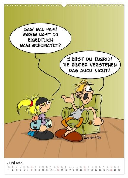 Produktbild: Trumix Cartoons - Nichts geht mehr (Wandkalender 2026 DIN A2 hoch), CALVENDO Monatskalender