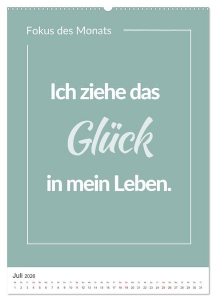 Produktbild: Achtsamkeitskalender: Mehr Achtsamkeit im Alltag mit dem Fokus des Monats (Wandkalender 2026 DIN A2 hoch), CALVENDO Monatskalender