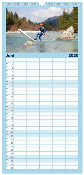 Produktbild: Familienplaner 2026 - Wildwasser Stand up mit 5 Spalten (Wandkalender, 21 x 45 cm) CALVENDO