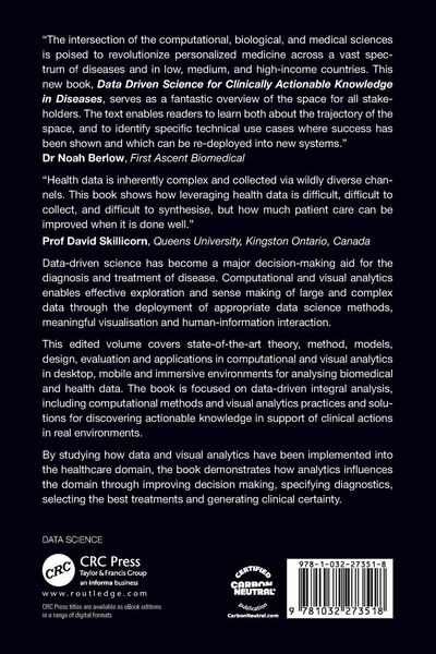 Produktbild: Data Driven Science for Clinically Actionable Knowledge in Diseases