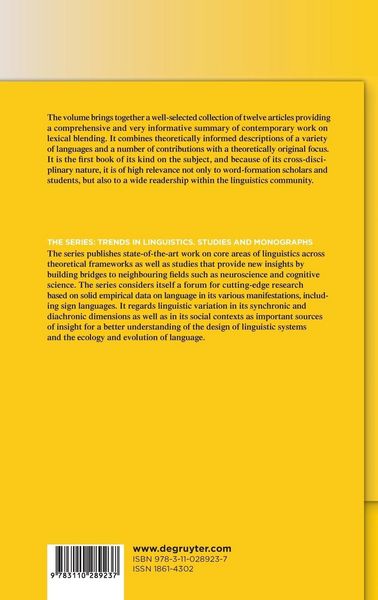 Produktbild: Cross-Disciplinary Perspectives on Lexical Blending