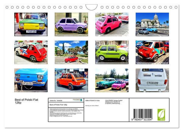 Produktbild: Best of Polski Fiat 126p (Wandkalender 2026 DIN A4 quer), CALVENDO Monatskalender
