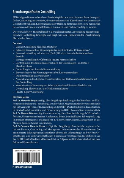 Produktbild: Branchenspezifisches Controlling