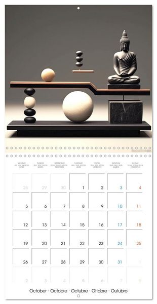 Produktbild: Instant paisible (Calendrier mural carr&eacute; 2026 30x30 cm) Calendrier double avec une page pour vos prises de notes