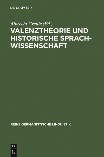 Produktbild: Valenztheorie und historische Sprachwissenschaft