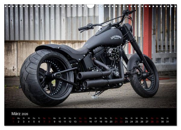 Produktbild: Exklusive Best of Fat Ass Custombike Edition, feinste Harleys mit fettem Hintern (Wandkalender 2026 DIN A3 quer), CALVENDO Monatskalender