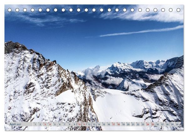 Produktbild: Eine Helireise ums Matterhorn (Tischkalender 2027 DIN A5 quer), CALVENDO Monatskalender
