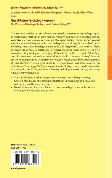 Produktbild: Quantitative Psychology Research