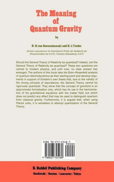 Produktbild: The Meaning of Quantum Gravity