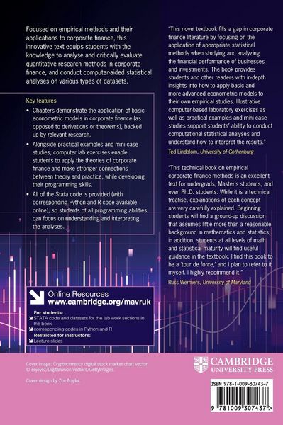 Produktbild: Quantitative Research Methods in Corporate Finance