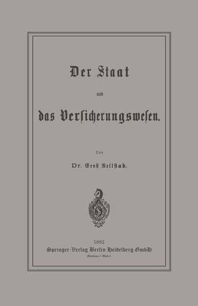 Produktbild: Der Staat und das Versicherungswesen