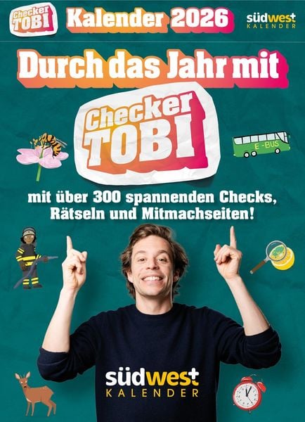 Produktbild: Checker Tobi 2026: Tagesabreißkalender mit über 300 spannenden Checks zum Aufstellen oder Aufhängen