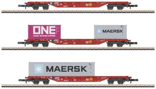 Märklin 82640 Z 3er-Set Container-Tragwagenset Sgns 6 der DB AG