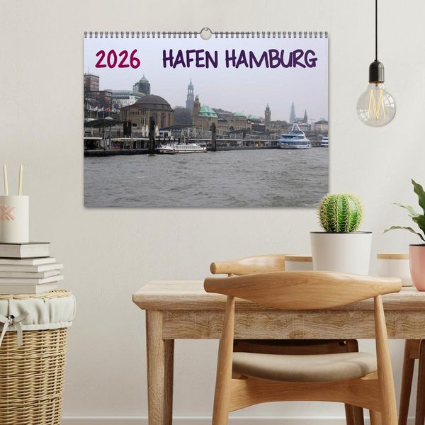 Produktbild: Hafen Hamburg 2026 (Wandkalender 2026 DIN A3 quer), CALVENDO Monatskalender