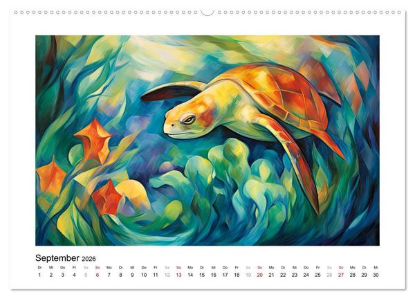 Produktbild: Unterwasserwelt, bunt und wundersch&ouml;n (hochwertiger Premium Wandkalender 2026 DIN A2 quer), Kunstdruck in Hochglanz
