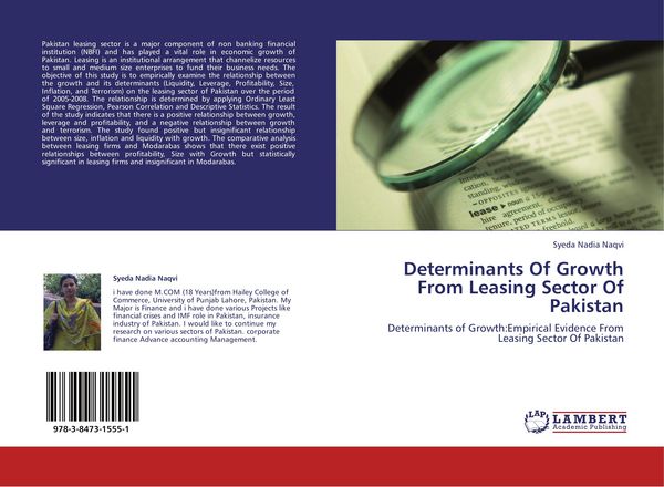 Produktbild: Determinants Of Growth From Leasing Sector Of Pakistan