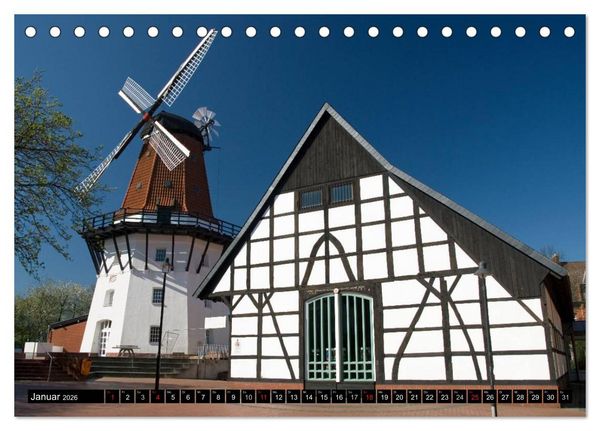 Produktbild: Windm&uuml;hlen in Deutschland (Tischkalender 2026 DIN A5 quer), CALVENDO Monatskalender