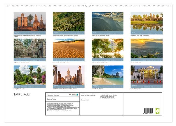 Produktbild: Spirit of Asia (Wandkalender 2026 DIN A2 quer), CALVENDO Monatskalender