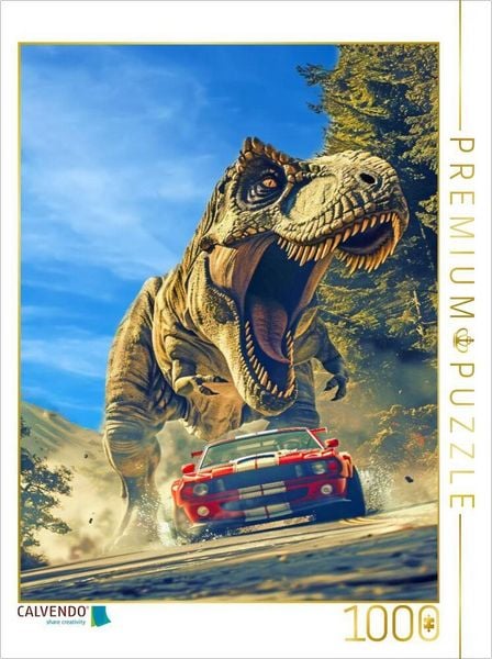 Produktbild: CALVENDO Puzzle Ein Motiv aus dem Kalender Tyrannosaurus Rex - Kleine Arme, gro&szlig;e Abenteuer | 1000 Teile Lege-Gr&ouml;&szlig;e 64x48cm Foto-Puzzle f&uuml;r gl&uuml;ckliche