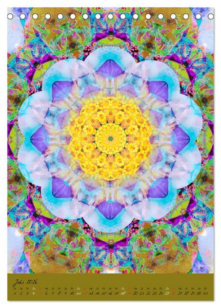Produktbild: MANDALAS der Natur (Tischkalender 2026 DIN A5 hoch), CALVENDO Monatskalender