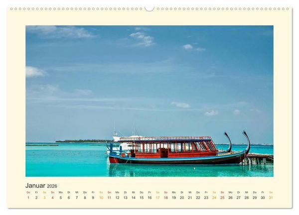 Produktbild: Malediven - mein Traum (hochwertiger Premium Wandkalender 2026 DIN A2 quer), Kunstdruck in Hochglanz