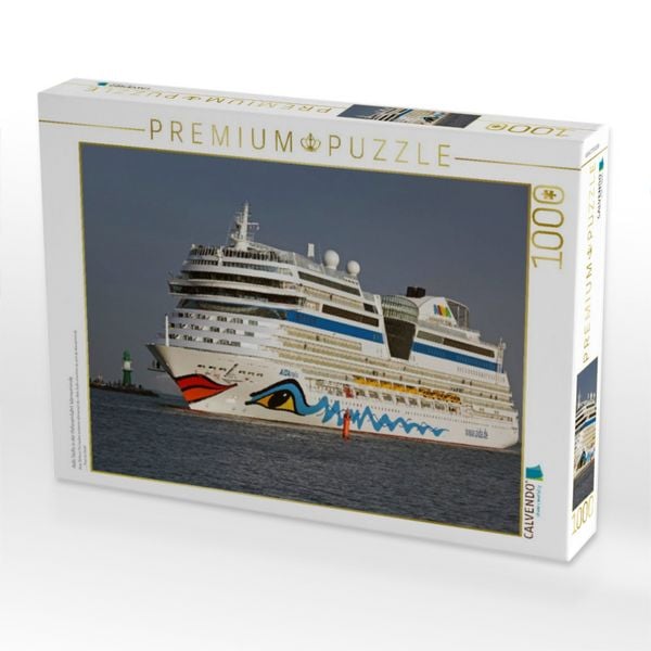 Produktbild: CALVENDO Puzzle Aida Stella in der Hafeneinfahrt Warnem&uuml;nde | 1000 Teile Lege-Gr&ouml;&szlig;e 64x48cm Foto-Puzzle f&uuml;r gl&uuml;ckliche Stunden