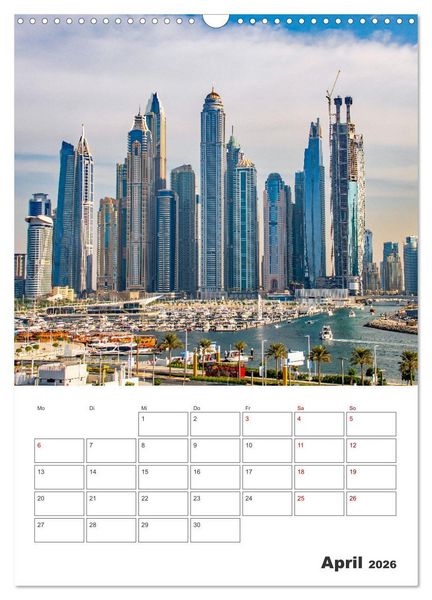Produktbild: Dubai - Urlaubsplaner (Wandkalender 2026 DIN A3 hoch), CALVENDO Monatskalender