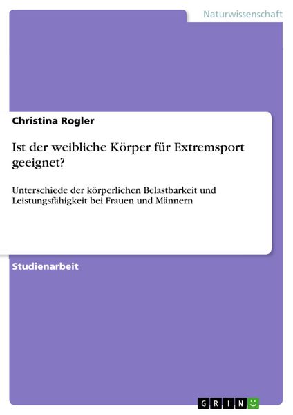 Produktbild: Ist der weibliche K&ouml;rper f&uuml;r Extremsport geeignet?