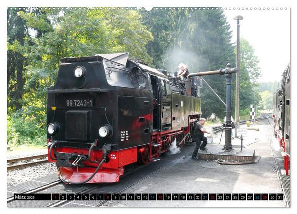 Produktbild: Dampf am Brocken - Die Harzquerbahn (Wandkalender 2026 DIN A2 quer), CALVENDO Monatskalender