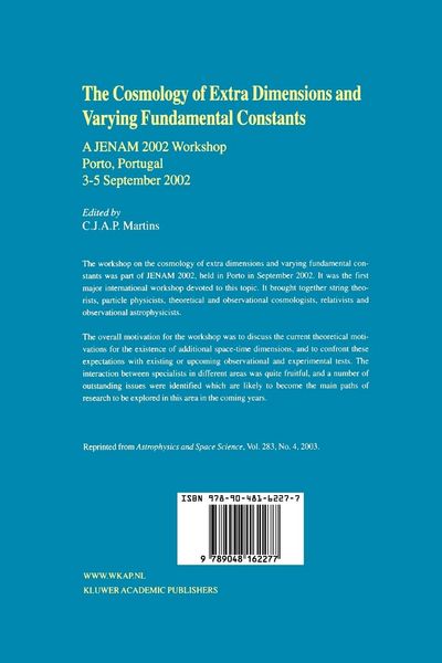 Produktbild: The Cosmology of Extra Dimensions and Varying Fundamental Constants