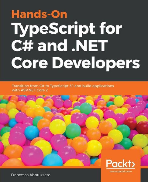 Produktbild: Hands-On TypeScript for C# and .NET Core Developers