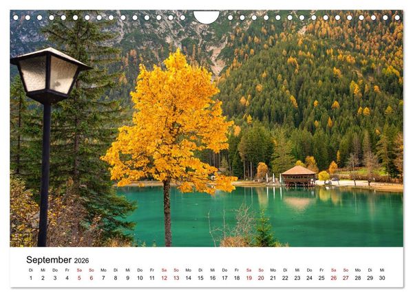 Produktbild: Dolomiten, Drei Zinnen Naturpark: Alpenlandschaften (Wandkalender 2026 DIN A4 quer), CALVENDO Monatskalender