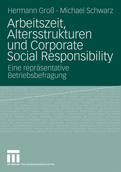 Produktbild: Arbeitszeit, Altersstrukturen und Corporate Social Responsibility