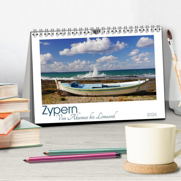 Produktbild: Zypern. Von Akamas bis Limassol (Tischkalender 2026 DIN A5 quer), CALVENDO Monatskalender